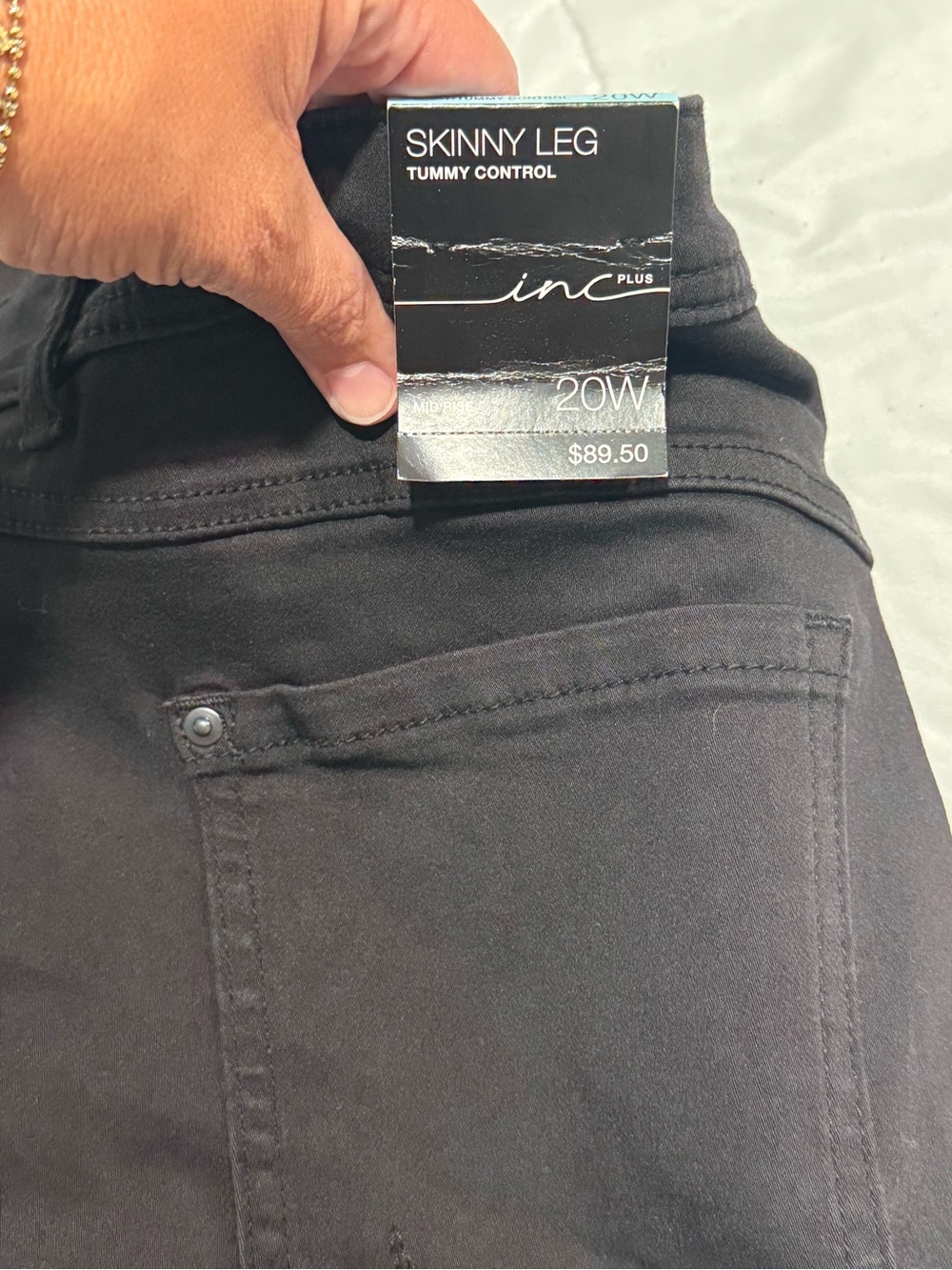 NWT INC plus black jeans, tummy control 20w - Picture 4 of 5